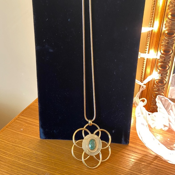 RARE Truly! 😀3.5 “ Sherman Atomic Pendant With Faceted Green Stone 24” Chain - Picture 5 of 7